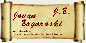 Jovan Bogaroški vizit kartica